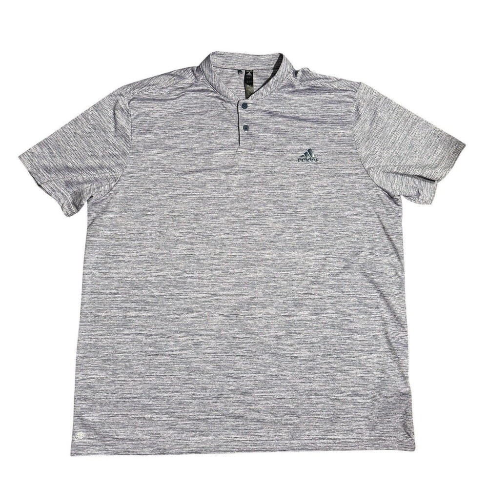 Adidas Men's Texture Stripe Golf Polo Purple XL